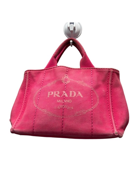 Prada Handbags - Prada Pink Canapa & COA with Corner Wear